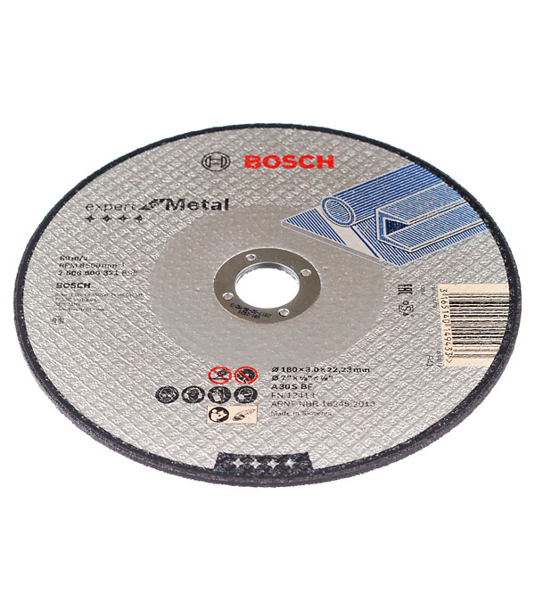 фото Круг отрезной по металлу bosch (2608600321) 180х22х3 мм