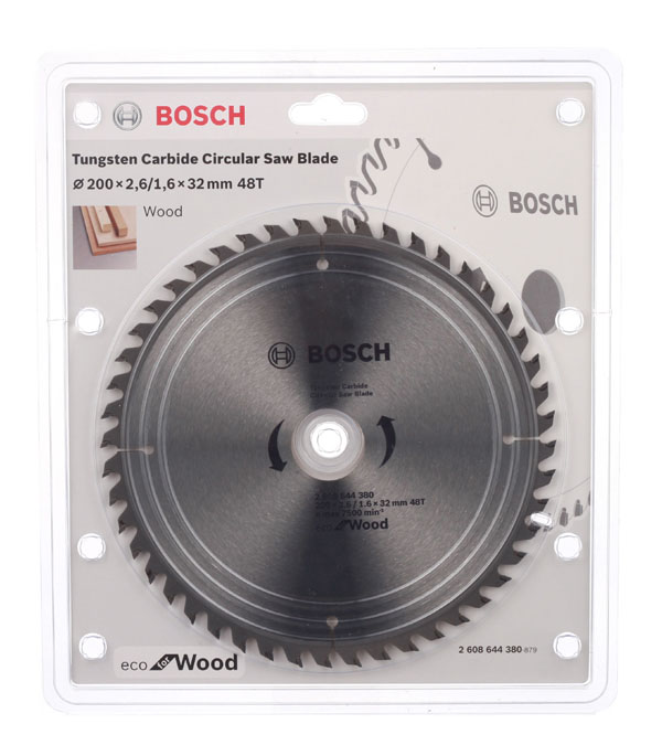 фото Диск пильный по дереву bosch optiline eco (2608644380) 200х32х2,5 мм 48 зубьев