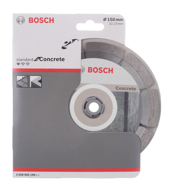 фото Диск алмазный по бетону bosch professional (2608602198) 150x22,2x2 мм сегментный сухой рез