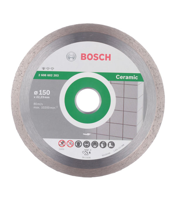 фото Диск алмазный по керамике bosch professional (2608602203) 150x22,2x1,6 мм сплошной сухой рез