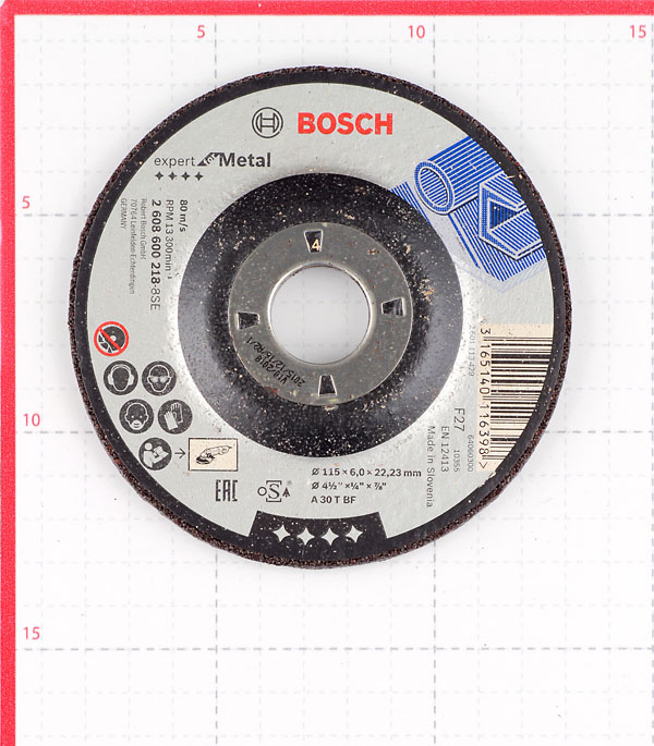 фото Круг зачистной по металлу bosch (2608600218) 115х22х6 мм вогнутый