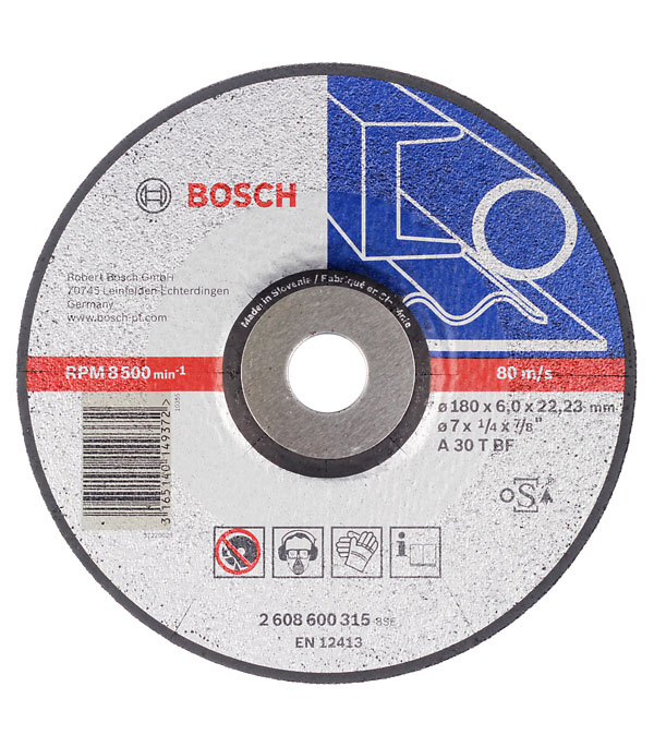 

Круг зачистной по металлу Bosch (2608600315) 180х22х6 мм вогнутый