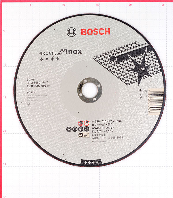 фото Круг отрезной по нержавеющей стали bosch (2608600096) 230х22х2 мм