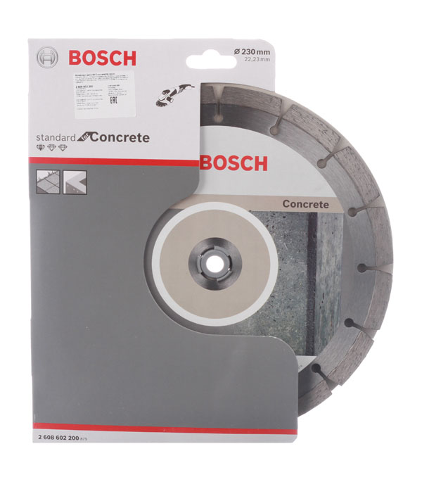 фото Диск алмазный по бетону bosch professional (2608602200) 230x22,2x2,3 мм сегментный сухой рез