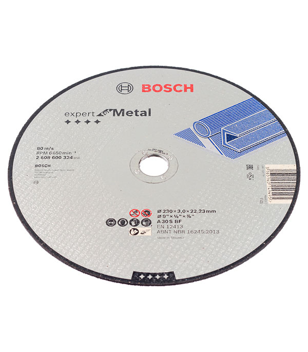 фото Круг отрезной по металлу bosch (2608600324) 230х22х3 мм