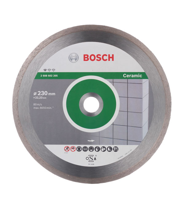 фото Диск алмазный по керамике bosch professional (2608602205) 230x22,2x2,4 мм сплошной сухой рез