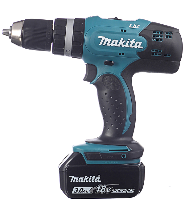 

Дрель-шуруповерт аккумуляторная ударная Makita DHP 453 RFE 18В 2х3Ач Li-Ion