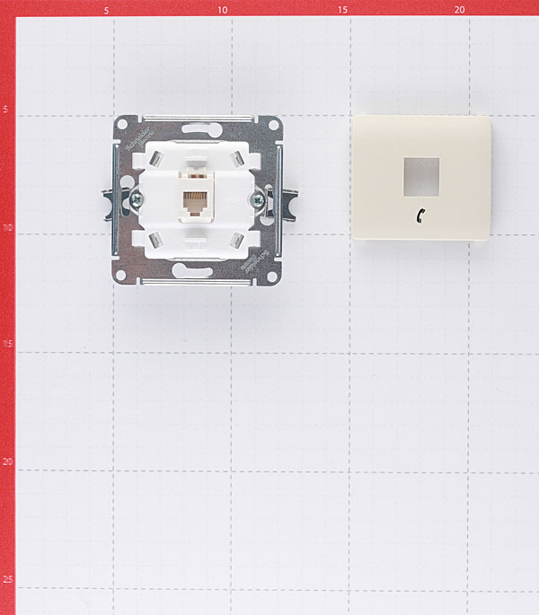 фото Розетка телефонная schneider electric glossa gsl000281t скрытая установка бежевый cat 3 rj11