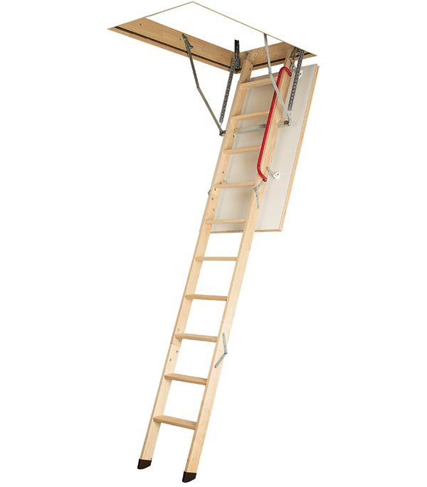 фото Лестница чердачная fakro komfort деревянная 280х70х120 см