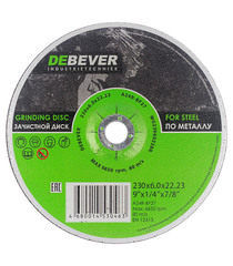 Круг зачистной по металлу Debever 230х22х6 мм