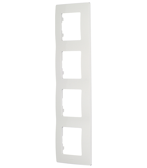 

Рамка Legrand Etika 672504 четырехместная универсальная белая, Белый