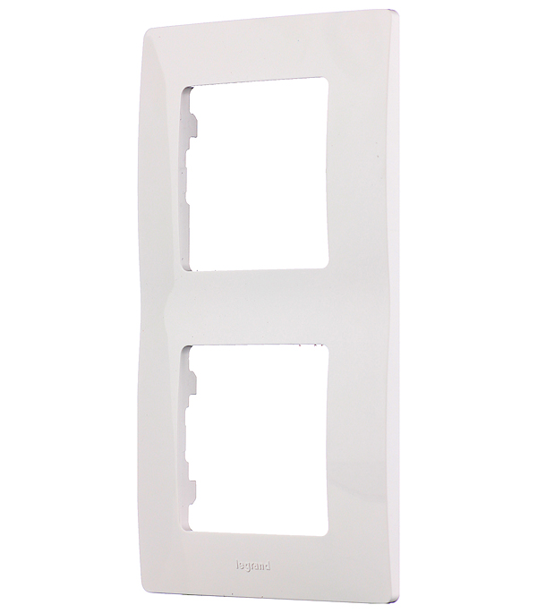 

Рамка Legrand Etika 672502 двухместная универсальная белая, Белый