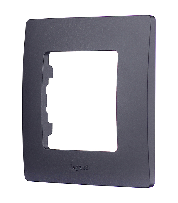 

Рамка Legrand Etika 672581 одноместная универсальная антрацит