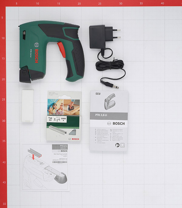 

Скобозабивной пистолет аккумуляторный Bosch PTK 3.6 LI (0603968220) 3,6В 1,3Ач Li-Ion