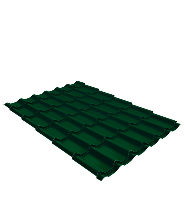фото Металлочерепица 1,18х3,6 м 0,5 мм grand line классик зеленая ral 6005 satin