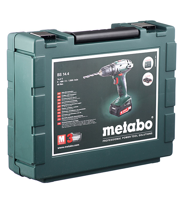 Дрель-шуруповерт аккумуляторная Metabo BS (602206540) 14,4В 2х2Ач Li-Ion