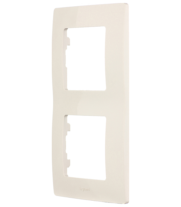 

Рамка Legrand Etika 672512 двухместная универсальная слоновая кость