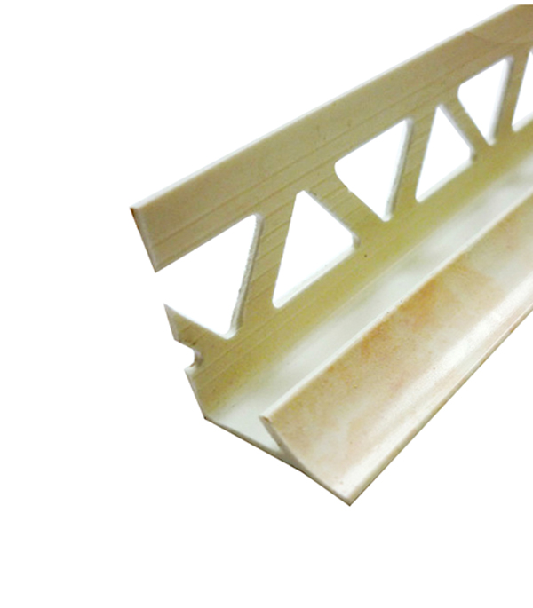 фото Уголок пвх для кафельной плитки внутренний 9 мм 2,5 м бежевый мрамор