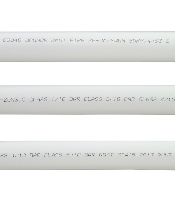 Труба из сшитого полиэтилена PE-Xa Uponor Radi Pipe (1033305) 25 х 3,5 мм PN10 белая (50 м)