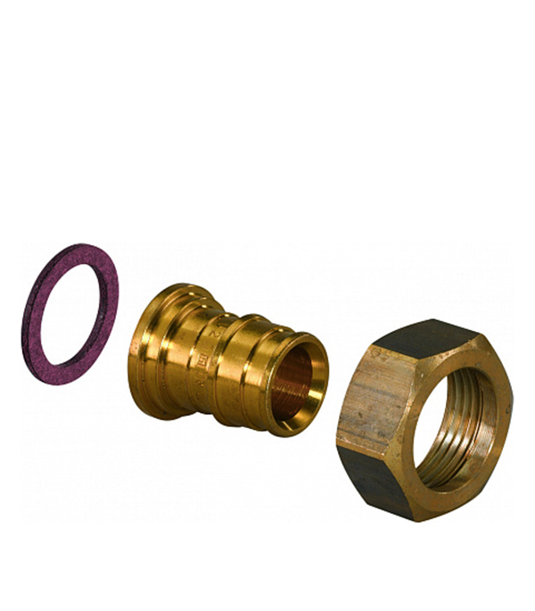 

Соединитель прямой с накидной гайкой 20 х 3/4" Uponor