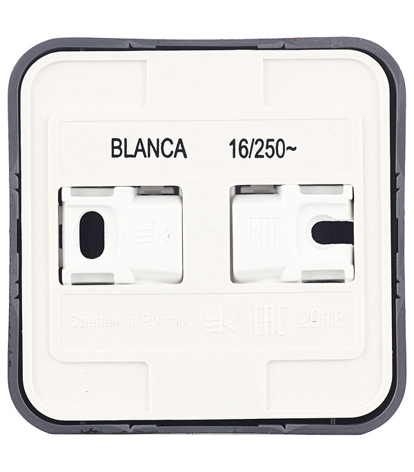 фото Розетка schneider electric blanca blnra000116 открытая установка антрацит