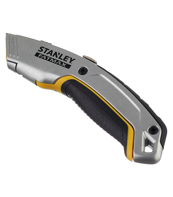 фото Нож строительный stanley xtreme 19 мм с трапециевидным выдвижным лезвием металлический корпус