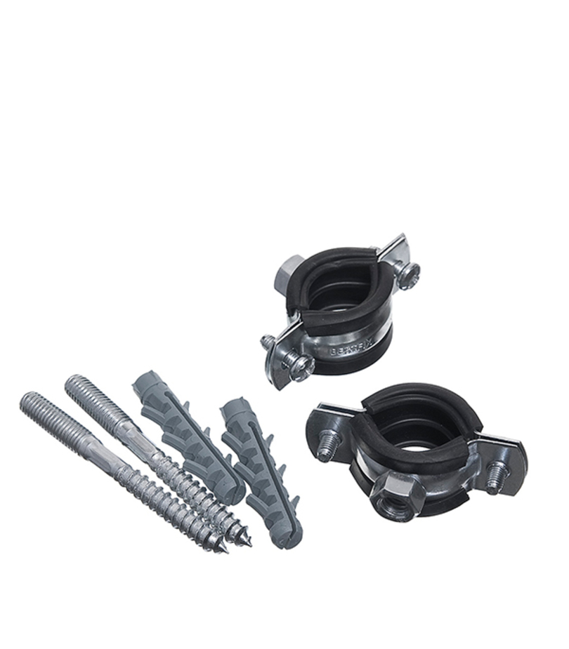 Хомут сантехнический 1\" 32-35 мм оцинкованная сталь со шпилькой и ...