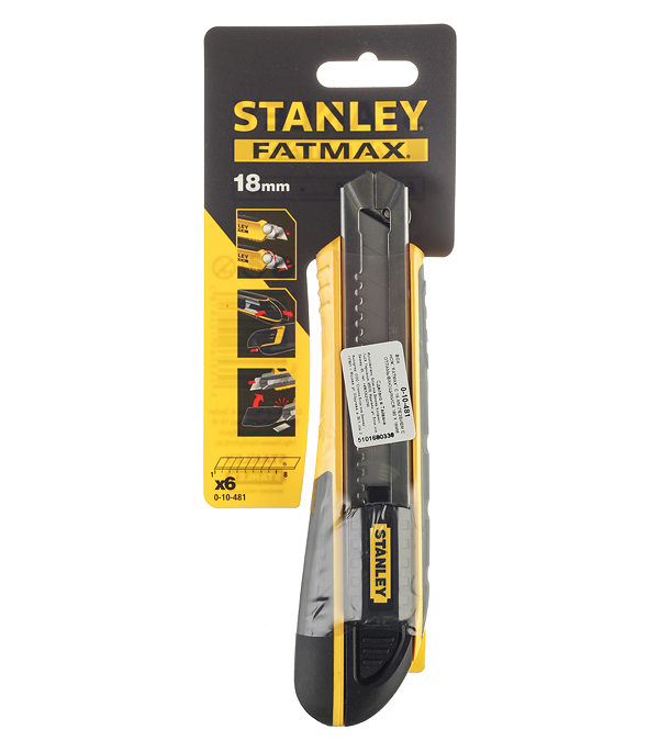 фото Нож строительный stanley fatmax 18 мм с ломающимся лезвием пластиковый корпус