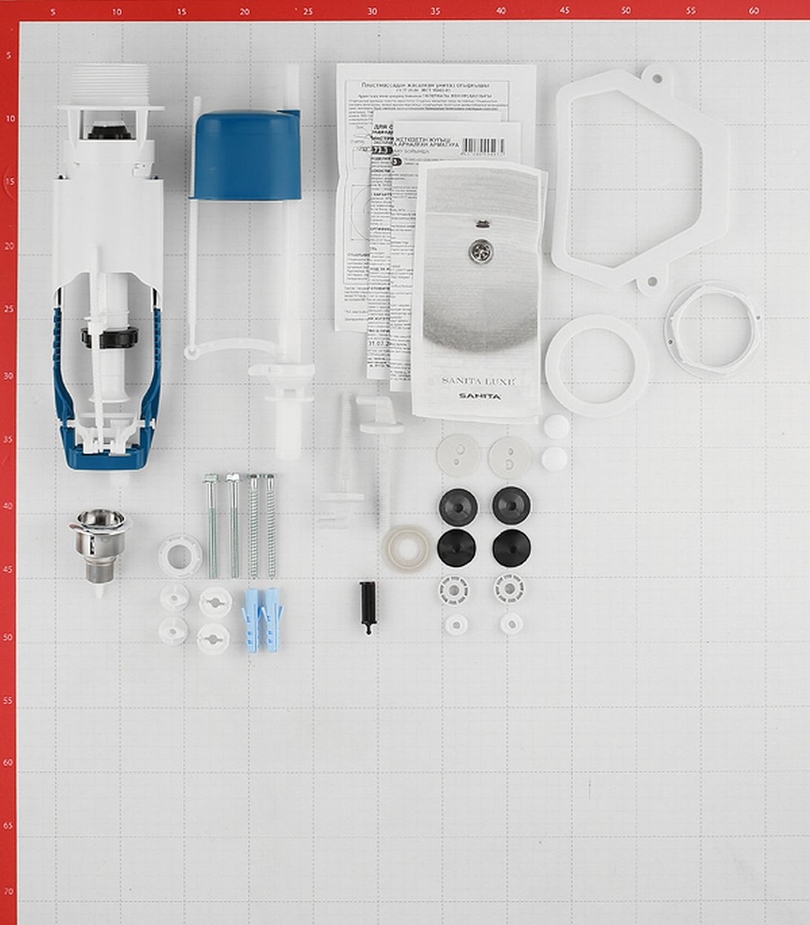 Унитаз-компакт SANITA Идеал с косым выпуском с сиденьем пластик ...