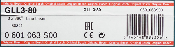 фото Нивелир лазерный bosch gll 3-80 (0601063s00)