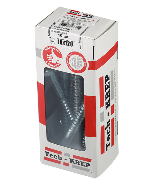 Болт сантехнический 10х120 мм DIN 571 оцинкованный (10 шт.) — купить в ...