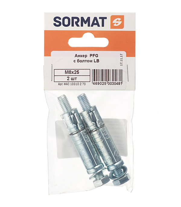 фото Анкер с болтом sormat pfg/ lb для бетона 8x25 (2 шт.)