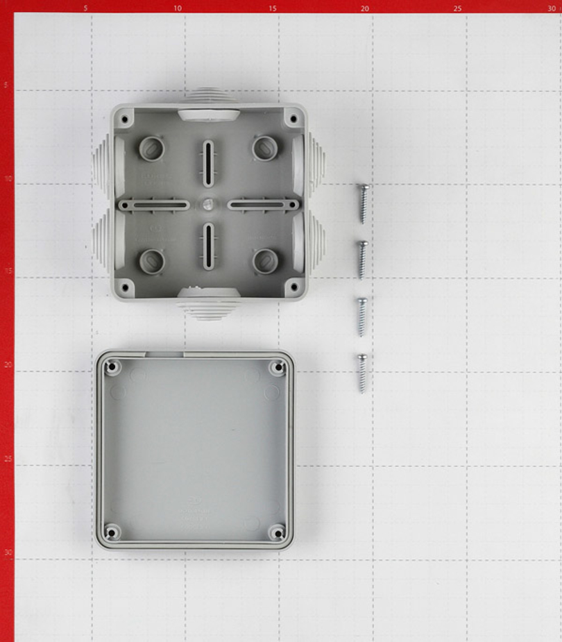 Коробка разветвительная о/у 6 вводов 100х100x55 серая — купить в ...