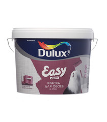 Краска моющаяся Dulux Easy для обоев и стен база BW белая 10 л
