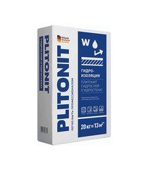 Гидроизоляция Plitonit ГидроСлой цементная тонкослойная 20 кг